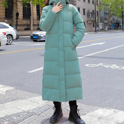 Warm winter coat for women - Long quilted for cold days